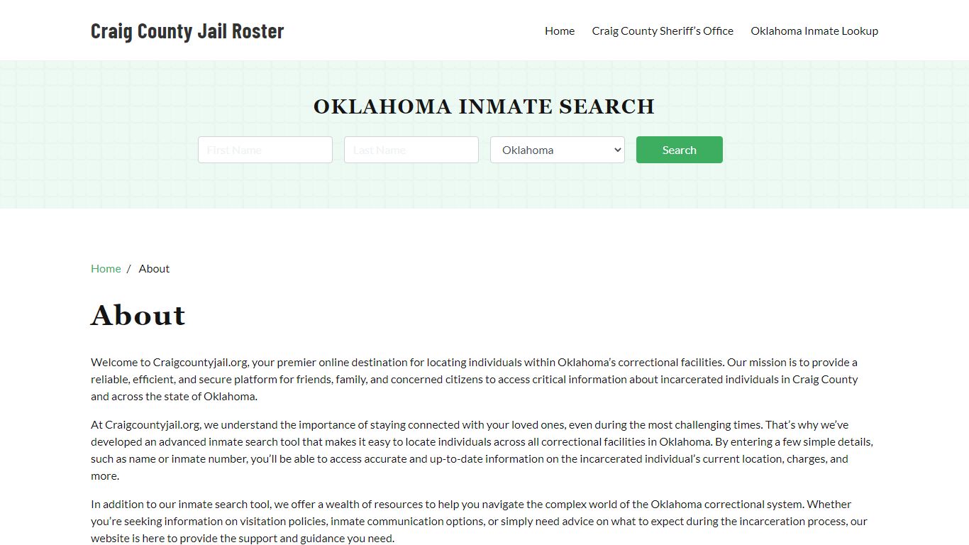 Oklahoma Inmate Search